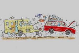 Sketch Of A Car Towing A Caravan That Is In Need Of A Service - Caravan Servicing Mandurah